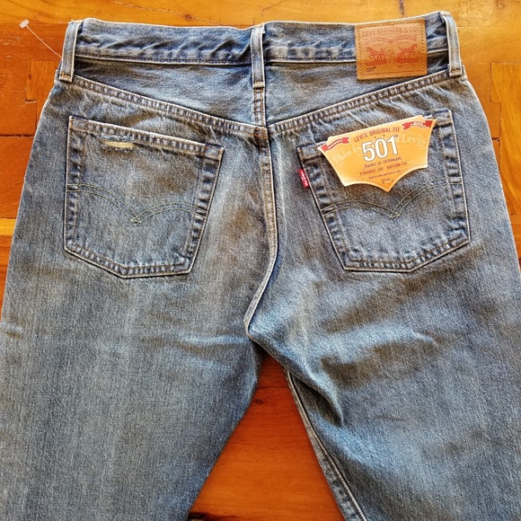 Levi's 501 Straight Leg Crop Ankle Jeans W28 L27 - Picture 6 of 8